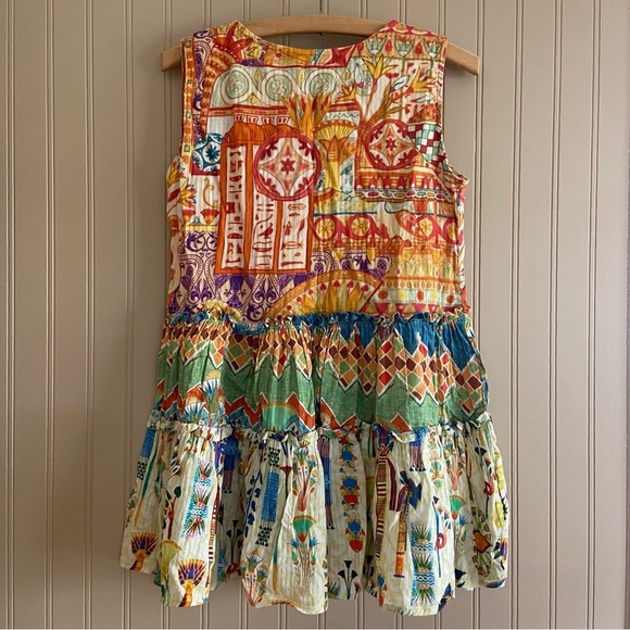 Generation Flo Gorgeous Colourful Cotton Boho Botton Down Hippie Tank Top Medium - Picture 8 of 10